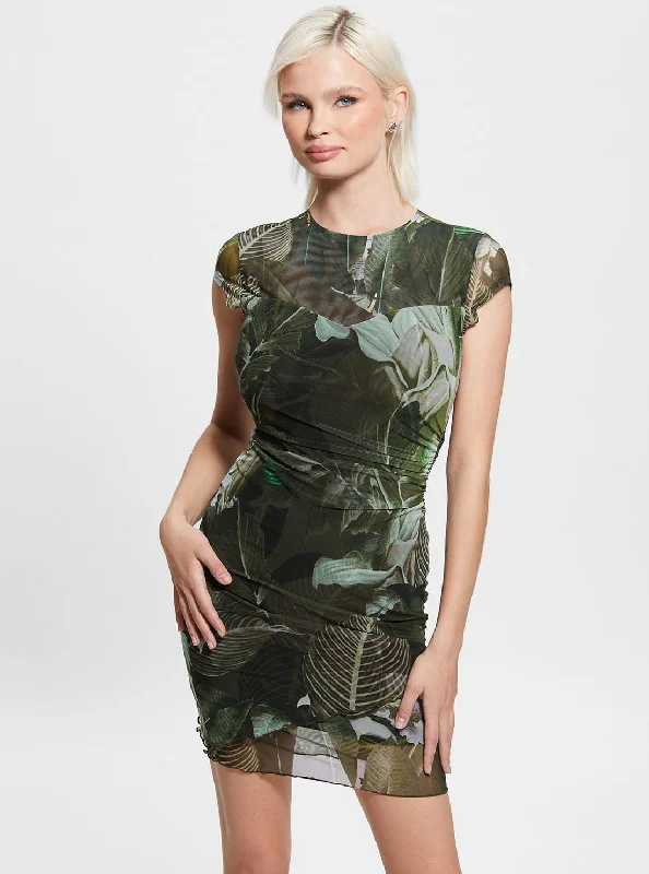 Eco Moonlit Tropic Garden Aida Mini Dress