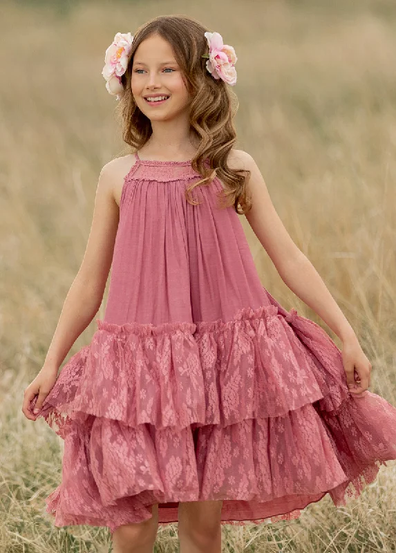 Catrina Dress in Dusty Rose