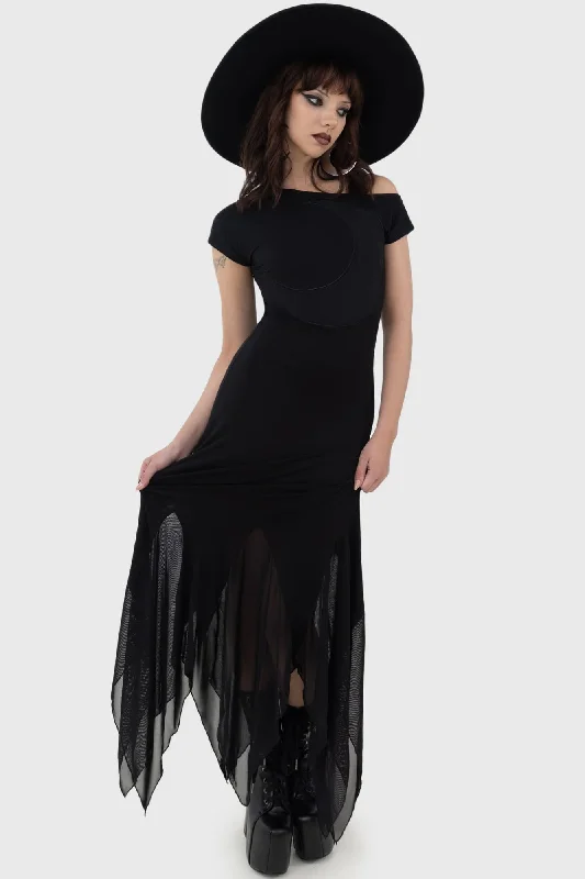 Hollow Night Maxi Dress