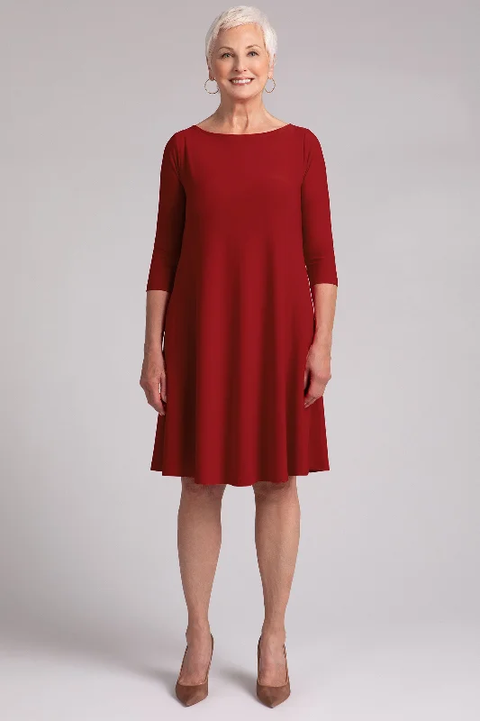 Nu Trapeze Dress | Red