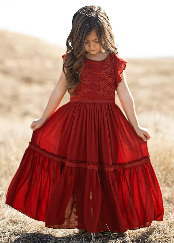 Viola Dress in Crimson