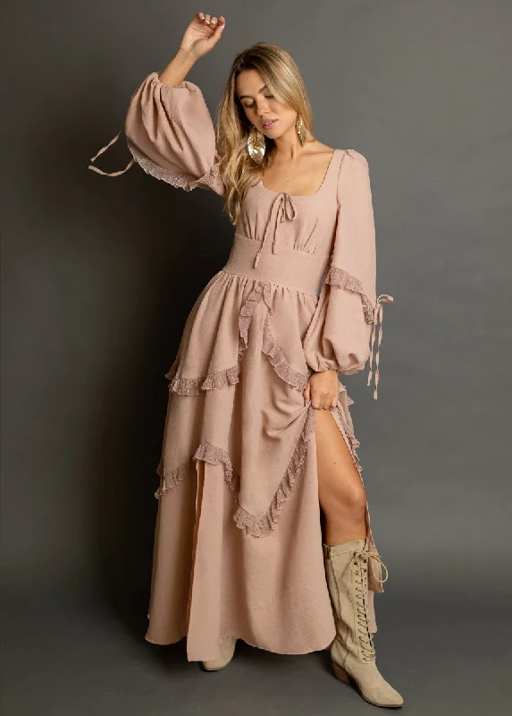 Zaynab Dress in Blush Rosegold