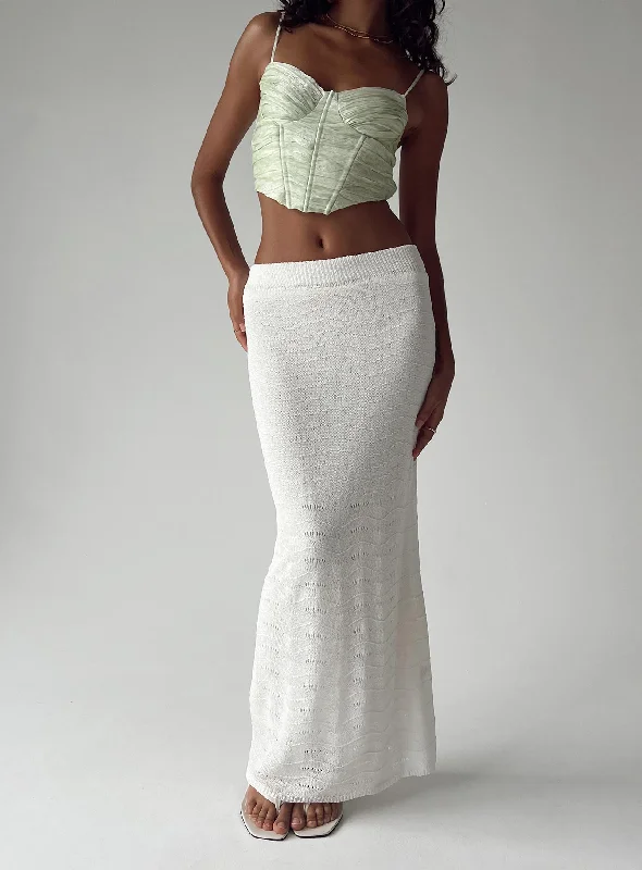 Edin Maxi Skirt White