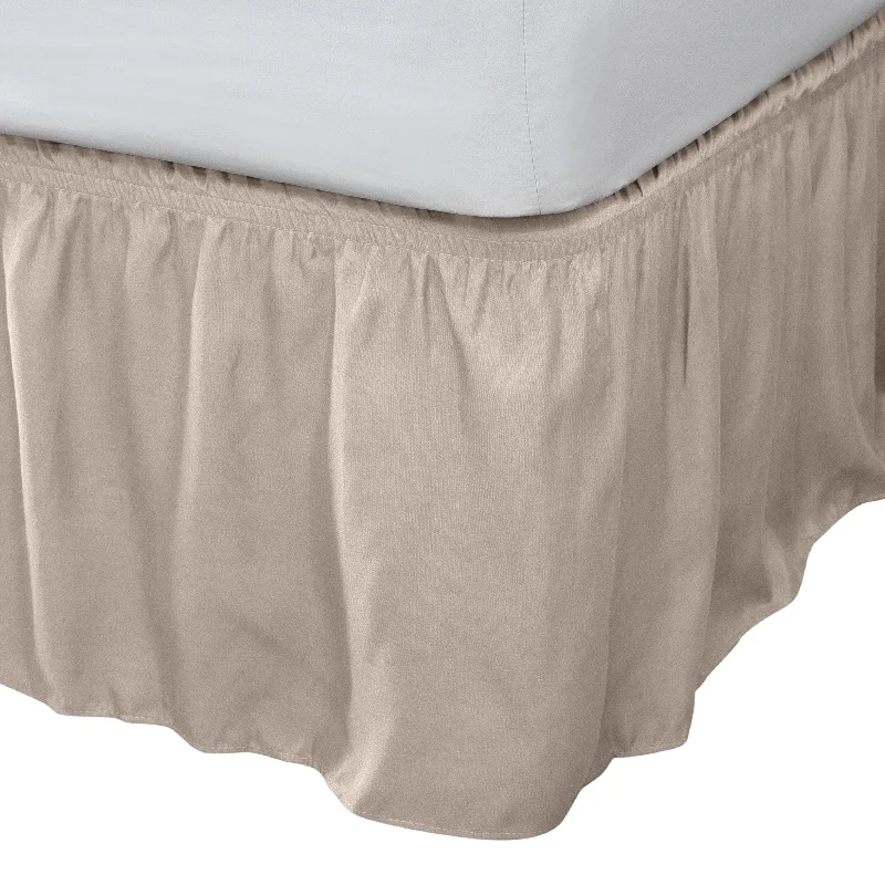 Home Details Wrap Around Bed Ruffle Queen/King in Beige