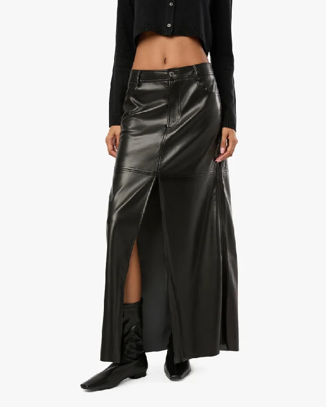 Vegan Leather Maxi Skirt