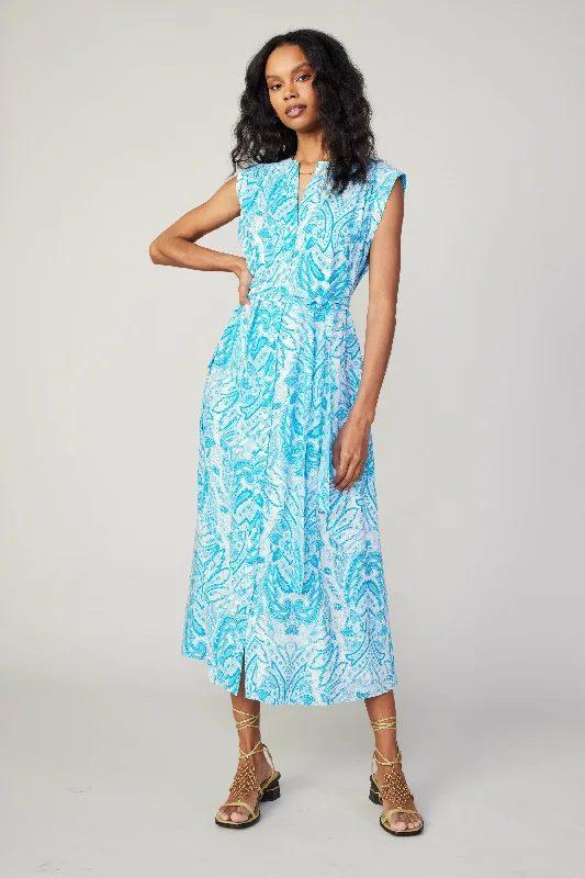 Paisley Printed Sleeveless Dress